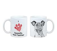 Tazza Fox Terrier A Pelo Corto Con Cane Io Amo Art-Dog