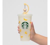 Tazza fredda riutilizzabile Starbucks Banana Color Changing Limited regalo...