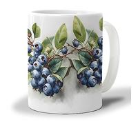 Tazza Fruit Watercolor Painting Green Leaves 330Ml Tazze Da Caffè Classica In Porcellana Mug Per Ragazze Compleanno Uso Domestico