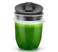 Tazza frullatore di Ricambio con Coperchio, Contenitore Portatile per Tazza frullatore da 12 OZ Adatto per Nutri Ninja Auto?IQ BL480/BL480D/BL481/BL482/BL490