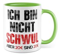 Tazza gay con scritta - Regalo Ich bin nicht schwul aber 20€ sind 20€ - Tazza da caffè 330ml in ceramica - sarcasmo ironia umorismo ufficio divertente scritta