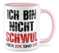 Tazza gay con scritta - Regalo Ich bin nicht schwul aber 20€ sind 20€ - Tazza da caffè 330ml in ceramica - sarcasmo ironia umorismo ufficio divertente scritta