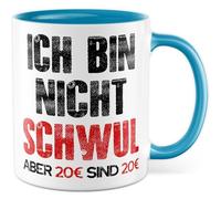 Tazza gay con scritta - Regalo Ich bin nicht schwul aber 20€ sind 20€ - Tazza da caffè 330ml in ceramica - sarcasmo ironia umorismo ufficio divertente scritta