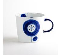 Tazza Giapponese Arita In Ceramica, Grande, Con Fiore E Petali Blu, Giappone