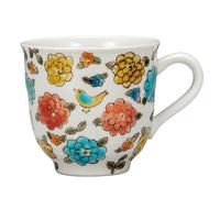 Tazza Giapponese Kutani Yaki Ware Per Caffè Tè Zuppa Con Uccellino Mary Oro Soho