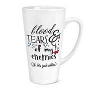 Tazza Grande Da Caffè 17oz Blood And Tears Of My Enemies - Battuta Divertente