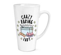 Tazza Grande Latte 17oz Crazy Baking Lady Stars - Divertente Baker Cake Big