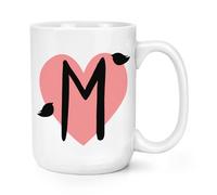 Tazza Grande Lettera M A Cuore AlphaBet Da 15oz - Grande