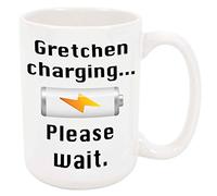 Tazza Gretchen Charging Tazza Bicchiere Ufficio 2 pezzi | Riutilizzabile Tazzine Caffe Divertente Tazza per Tè o Caffè Padri Parenti