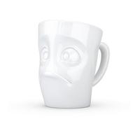 FIFTYEIGHT PRODUCTS Henkelbecher verdutzt Weiß Tazza, Porcellana, Bianco, 1 Stück (1er Pack)