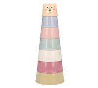 Tazza impilabile per bambini ABS multicolore Bagnetto infantile per bambini Tazza impilabile interattiva Giocattolo Regalo di compleanno Impilabile insieme Interazione