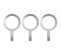 Tazza in acciaio con bordo per il latte, guarnizione per tè, caffè con acciaio inossidabile e acciaio, 3 pezzi, realizzata in materiale robusto e inossidabile, realizzato dalle immagini sul sito (95 c