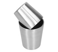 Tazza in acciaio inossidabile, 2 pezzi Bicchiere isolato a doppia parete Isolamento termico Pray Texture smerigliata Doppia parete (180 ml + 300 ml)