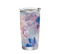 Tazza in acciaio inox con coperchio a prova di perdite, a prova di perdite, per casa, ufficio o auto, basta capovolgere il bicchiere da 590 ml