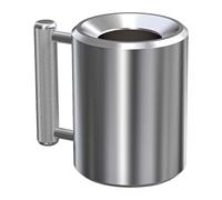 Tazza in acciaio inox Dumbbell, tazza di birra in vetro, bottiglia pesante in metallo, divertente per fitness, con impugnatura per allenamento in boxe, attività sportive all'aperto