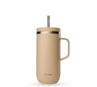 Tazza in acciaio inox isotermica con manico Qwetch Beige 600 ml