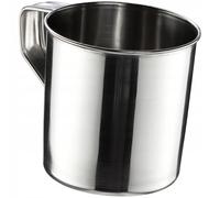 KADAX Tazza in acciaio inox, resistente, con manico, infrangibile, per caffè, tè, succo e acqua (10 cm/1 pezzo)