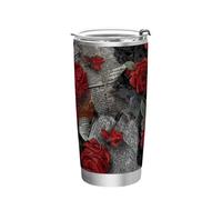 Tazza in acciaio inox per bevande calde con coperchio tazze da viaggio isolate per caffè caldo per caffè basta capovolgere il bicchiere da 590 ml
