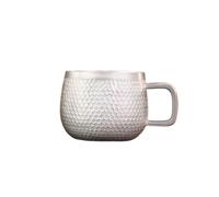 Tazza in argento Sterling con coperchio, design martellato a mano, tazza da tè arrotondata liscia per rilassarsi e l'ora del tè