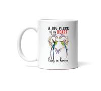 Tazza in Ceramica A Big Piece of My Heart Lives in Heaven Hummingbird Heart Memory of A Spouse Has Gone To Heaven Tazza Personalizzata Mug Divertente per Uomo Donna Colazione Natale 330Ml