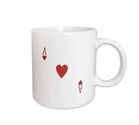 Tazza In Ceramica Ace Of Hearts Playing Card - Red Heart Suit Con Manico Tazze Da Caffè In Ceramica Colorata Tazza In Porcellana Per Moglie Quotidiano Latte