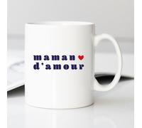 Tazza In Ceramica Bianca MAMMA D AMORE 2 CUORE.