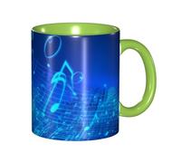 Tazza in Ceramica Blue Musical Notes Tazzine da caffè Personalizzata Tazza Antimacchia per Ufficio Uomo Donna Natale 330Ml