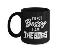 Tazza in Ceramica Boss Humor I'm Not Bossy I Am The Boss Saying Idea Tazza in Porcellana Multi-Colour Coffee Mug Perfetto Mug per Collega Lavori Ogni Occasione 330ML