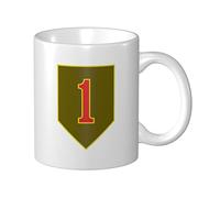 Tazza In Ceramica Combat Service Identification Badge Of The 1St Infantry Division Latte Mug Uomini Donne Tazza Divertente, Per Merenda, The, Bambini, 330ml