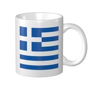 Tazza in ceramica con bandiera della Grecia, elegante tazza da caffè Tee Drinkware tazza per acqua per casa ufficio 325 ml