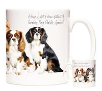 Tazza in ceramica con Cavalier King Charles Spaniel, con scritta "A House is Not A Home Without...", 325 ml. Tazza con foto Cavalier King Charles Spaniel. Tazza regalo per proprietari di cani Cavalier
