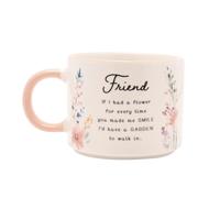 Tazza In Ceramica Con Design Floreale E Scritta Per Amico Da Cottage Garden