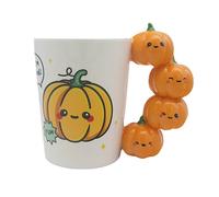 Tazza in ceramica con manico a zucca - Design con una bellissima ragazza