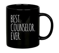 Tazza in ceramica con scritta "Best Counselor Ever Counselor Ever Counselor Mental Health Therapist School Counselor Teacher Marriage Counselor Psicologo", 325 ml, colore: nero
