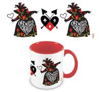 Tazza in ceramica con scritta "Queen of Hearts" in confezione regalo (Off with t