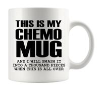 Tazza in ceramica con scritta "This Is My Chemie", regalo motivazionale per i sopravvissuti al cancro al cancro al seno, regalo motivazionale da parte di amici e familiari, tazza in ceramica (bianca,