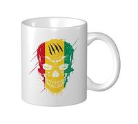 Tazza In Ceramica Creative Guinea Patriot Skull National Flag Thè Mug Personalizzato Uomini Tazza Innamorati, Per Work, Office, Compleanno, 330ml