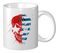 Tazza In Ceramica Creative Morning Star Patriot Skull National Flag Tazze Caffè Donne Con Manico Tazza Innamorati, Per Bambini, The, Home, 330ml
