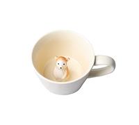 Tazza in ceramica da 350 ml con design a forma di animale 3D nascosto, realizzata a mano, simpatica tazza con scultura in stile cartone animato, ideale per gli amanti del caffè e del tè al latte