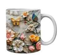 Tazza in ceramica da donna, tazza da tè da caffè decorativa | Tazza da caffè design floreale, tazza da caffè in ceramica dal design compatto, per casa, ufficio, Natale, festa della mamma, compleanno