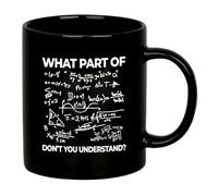 Tazza in ceramica divertente con scritta in inglese "What Part Of Don't You Understand Engineer", regalo sarcastico, per insegnanti, studenti di ingegneria, colore nero, 325 ml