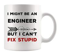 Tazza in Ceramica Engineer Best Even I Cant Fix Stupid for Electrical Mechanical Engineering Network Computer Civil Chemical Engine Software Coffee Mug Perfetto Mug Tazza in Porcellana per 330ML