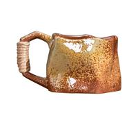 Tazza in ceramica fatta a mano, tazza da caffè in gres unica, tazza in ceramica irregolare da 250 ml, tazza in ceramica minimalista, design elegante, sicura per bevande calde, perfetta per feste in