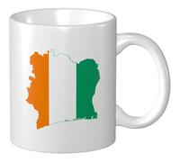 Tazza In Ceramica Flag Map Of Cote D'Ivoire Tazze Caffè Uomini Donne Tazza Divertente, Per Work, Colazione, Home, 330ml