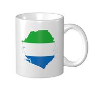 Tazza In Ceramica Flag Map Of Sierra Leone Tazze Di Caffee Uomini Donne Tazza Divertente, Per Office, Fidanziati, The, 330ml