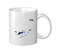 Tazza In Ceramica Flag Map Of The British Virgin Islands Tazze Caffè Con Manico Uomini Tazza Divertente, Per Bambini, Office, The, 330ml
