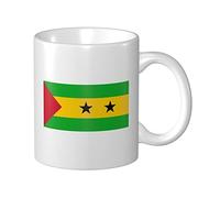 Tazza In Ceramica Flag Of Sao Tome And Principe Tazze Di Caffee Uomini Donne Tazza De Cerámica, Per Office, Compleanno, Merenda, 330ml