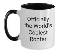 Tazza in Ceramica Funny Roofer Officially The World's Coolest Roofer Roofer Quote Two Tone from To Roofer Coffee Mug Multi-Colour Mug Standard Tazza in Porcellana per Ufficio Lavori 330ML