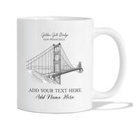 Tazza In Ceramica Golden Gate Bridge - San Francisco White Per 330ML
