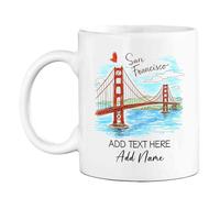 Tazza In Ceramica Golden Gate Bridge San Francisco White Per 330ML